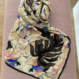 NWT Roberto Cavalli Silk Oblong Scarf